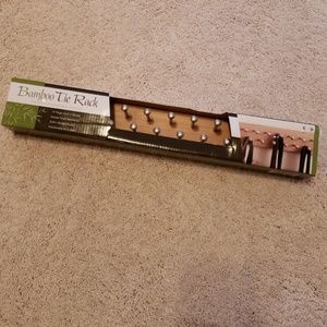 Bamboo tie rack